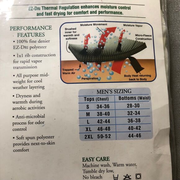 Men’s Polar Edge EZ-DRI Performance Thermal Pants for Layering SZ M(32-34) - Picture 6 of 8